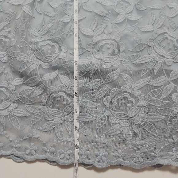 Sundance Dusty Blue Lace Overlay Dress Sz 10 Love Always - Picture 9 of 13